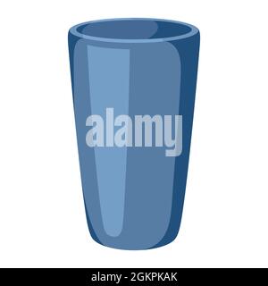 Home decoration vase. Illustration of flower pot. Stock Vector