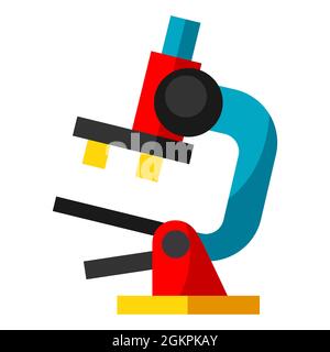 Illustration of microscope. Object for medicine and health. Stock Vector