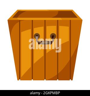 Home decoration vase. Illustration of flower pot. Stock Vector