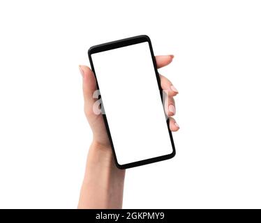 Template of using black smartphone for your design Stock Photo