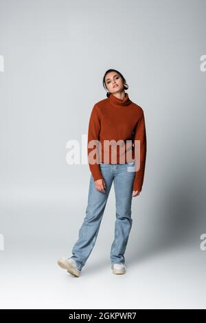 Autumn Clothing Outfit With Sweater Jeans And Boots Top View Of Fallwinter  Season Outfit Idea With Glasses And Watch Accessory Stock Photo - Download  Image Now - iStock