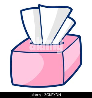 Illustration of napkins in cartoon style. Cute funny object. Stock Vector
