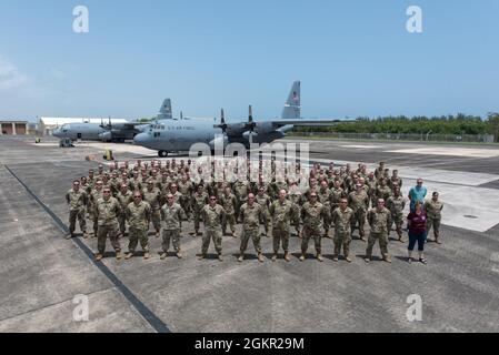 More than 130 Airmen from the Kentucky Air National Guard’s 123rd Maintenance Group completed a week of intensive aircraft maintenance training at Muñiz Air National Guard Base in Carolina, Puerto Rico, on June 16, 2021. The annual field-training course is called Maintenance University. Stock Photo