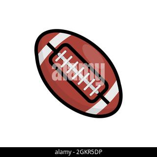 Rugby ball vector icon. American football illustration background league isolated logo Stock Vector