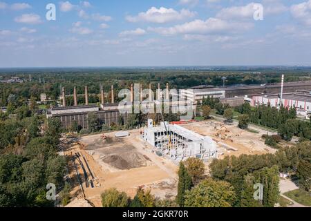 2021.09.15, Warsaw, Poland. New data canter to be build on the premises of the Warsaw Steelworks. It will make Bielany district Silicon Valley. Stock Photo