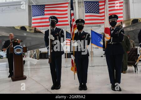 The U.S. Air Force Honor Guard Color Guard presents