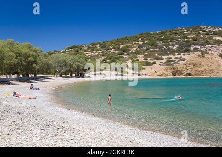 Sesklia Beach, Symi (Simi) Island, Dodecanese Island Group, Greek Islands, Greece, Europe Stock Photo