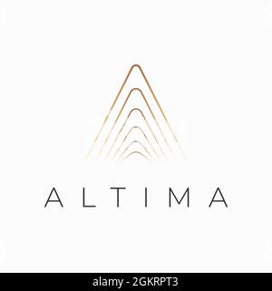 A letter elegant golden logo design. Abstract luxury logo vector template. Stock Vector
