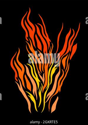 Large Fire Vector Big flame vector illustration. Fire vector graphics Stock Vector Image ...