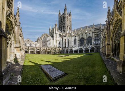 The Cloisters,Canterbury,Cathedral,Canterbury,Kent,panorama, Stock Photo