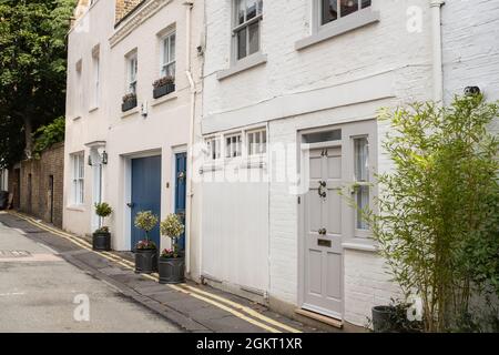 The former home of Ghislaine Maxwell on Kinnerton Street in Belgravia, Knightsbridge, London. Stock Photo