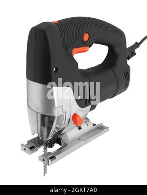 Electric jig saw machine isolated on white background Stock Photo