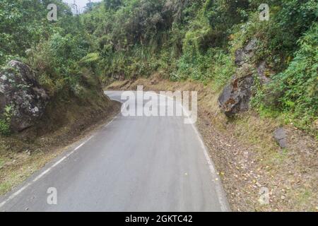 Mountain road between Balsas and Leimebamba, Peru Stock Photo