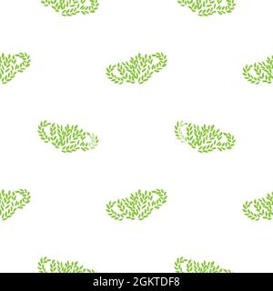 Seamless pattern with hand drawn eco mask. Stock Vector