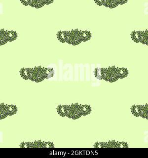 Seamless pattern with hand drawn eco mask. Stock Vector