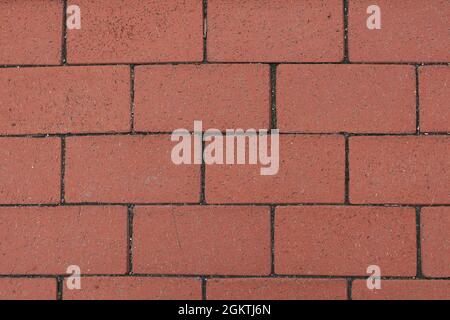 Red brick wall. Wall texture, background. Stock photo for wallpaper or texture. Stock Photo