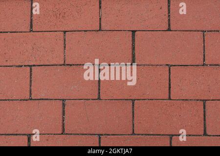 Red brick wall. Wall texture, background. Stock photo for wallpaper or texture. Stock Photo