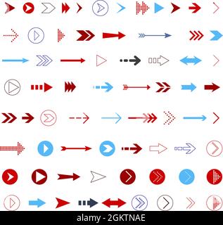 Arrow vector sets, arrow shapes Stock Vector