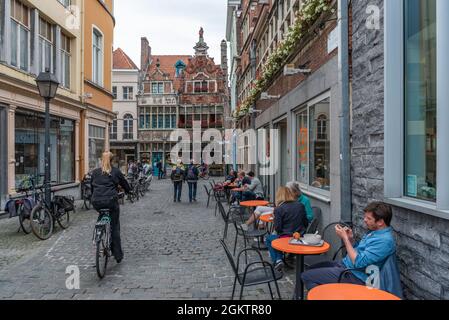 Kraanlei, Zuivelbrugstraat, Gent, Belgium Stock Photo