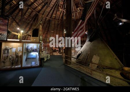 Exhibition of the props using in Hollywood movie Dances with Wolves. 1880 Town.Midland.South Dakota.USA Stock Photo