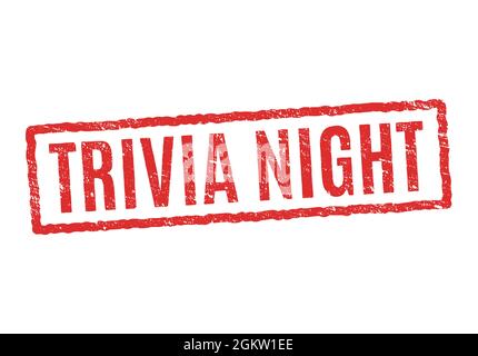 Trivia night background stamp quiz illustration design Stock Vector