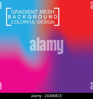 Abstract blurred holographic gradient mesh effect background Stock Vector