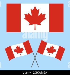 Flag of Canada, Canadian flag Stock Vector