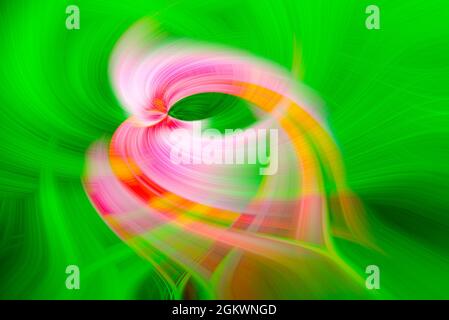 Abstract multicolored forms, pink, red, purple, yellow, black, created by computer Stock Photo