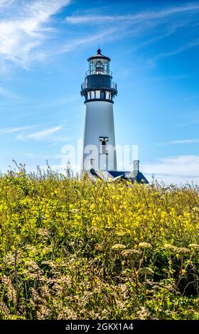 The historic Yaquina Head Lighthouse, Newport Oregon USA Stock Photo