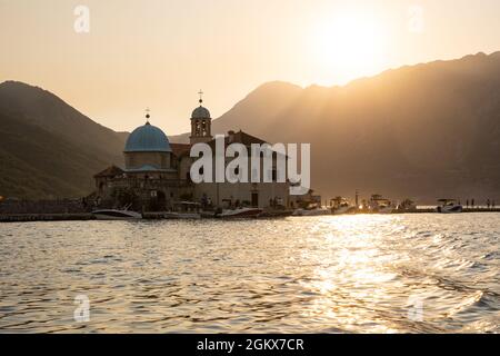 Our lady of the rocks, Perast, Montenegro Stock Photo