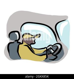 Truck Driver vector illustration Stock Vector