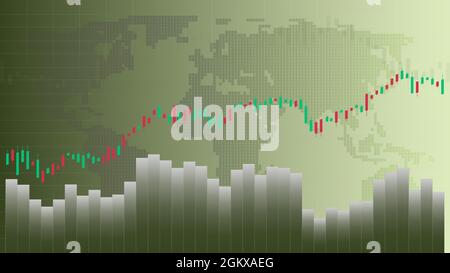 Financial graphic, exchange, bitcoin chart, dashboard. Rates Stock Vector
