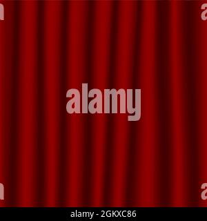 Red Fabric, velvet, pattern, background, cover, curtain. Stock Vector