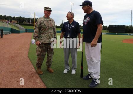 Paul Seiler Executive Director Ceo Of Usa Baseball Talks With Soldiers From The Nc Army National Guard At The Usa Baseball National Training Complex In Cary North Carolina July 18 21 During A