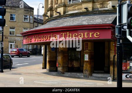 HALIFAX. WEST YORKSHIRE. ENGLAND. 05-29-21. The entrance foyer to the Victoria Theatre on Fountain Street. Stock Photo