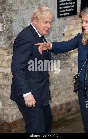 LONDON, ENGLAND - SEPTEMBER 14: Prime Minister Boris Johnson attends the Sun's Who Cares Wins Awards 2021 at The Roundhouse on September 14, 2021 in L Stock Photo