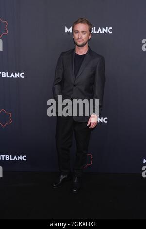 Berlin, Germany. 15th Sep, 2021. Actor Tom Felton joins the Montblanc UltraBlack Collection Launch. Credit: Jörg Carstensen/dpa/Alamy Live News Stock Photo