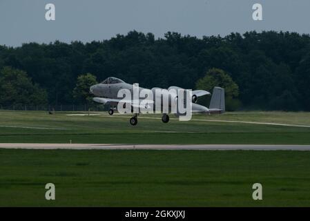 An A-10 Thunderbolt II, assigned to the 442d Fighter Wing, takes off ...