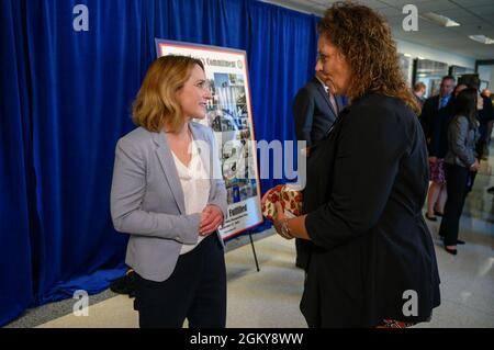 Deputy Secretary of Defense Dr. Kathleen H. Hicks attends the unveiling of the POW/MIA 2021 poster unveiling at the Pentagon, Washington, D.C., July 27, 2021. Stock Photo