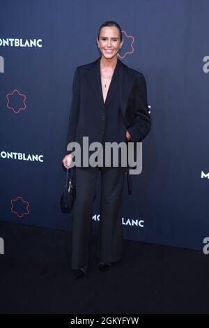 Berlin, Germany. 15th Sep, 2021. Model Tulsa Cheyenne joins the Montblanc UltraBlack Collection Launch. Credit: Jörg Carstensen/dpa/Alamy Live News Stock Photo