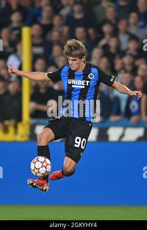 Club's Charles De Ketelaere pictured during a game between Belgian soccer team Club Brugge and French club PSG Paris Saint-Germain, Wednesday 15 Septe Stock Photo