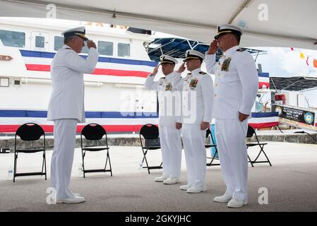 SANTA RITA, Guam (July 29, 2021) - Adm. Karl Schultz, commandant, U.S. Coast Guard Stock Photo