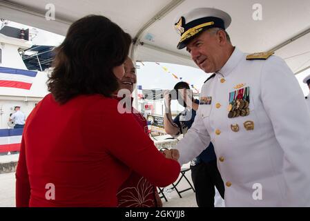 SANTA RITA, Guam (July 29, 2021) - Adm. Karl Schultz, commandant, U.S. Coast Guard Stock Photo