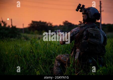 A Green Beret assigned to 1st Battalion, 10th Special Forces Group