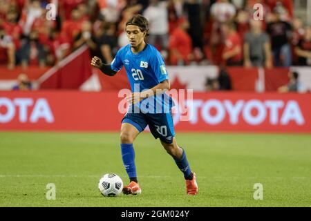 Toronto, Canada, September 8, 2021: Enrico Hernández of Team El Salvador in action during the CONCACAF FIFA World Cup Qualifying 2022 match against Canada at BMO Field in Toronto, Canada. Canada won the match 3-0. Stock Photo