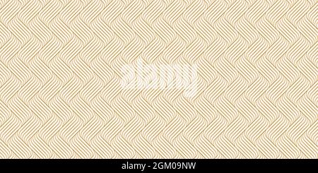 Abstract background geometric pattern with gold waves lines endless stylish texture Stock Vector