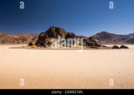 The Grandstand Formation Island On The Racetrack Playa in Death Valley National Park Stock Photo