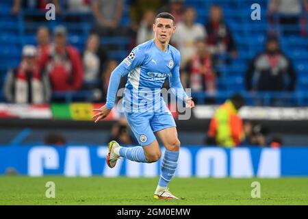 Phil Foden #47 of Manchester City in action during the game Stock