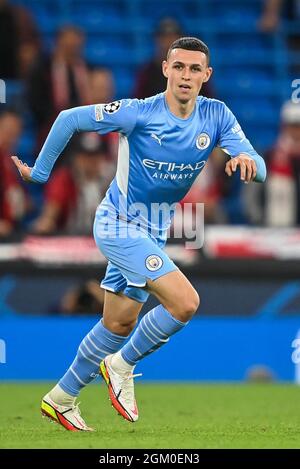 Phil Foden #47 of Manchester City in action during the game Stock