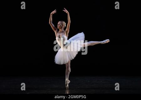 Suite en blanc (Cigarette Solo) danced by Natalia de Froberville. Ukrainian Ballet Gala at Sadler’s Wells, London, UK Stock Photo